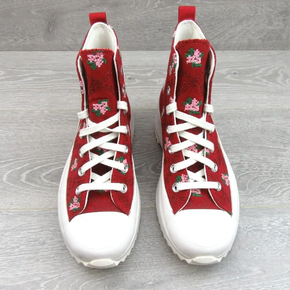 Converse Run Star Hike Platform Rose Cross Stitch Women's Size 8 NEW - Picture 6 of 16